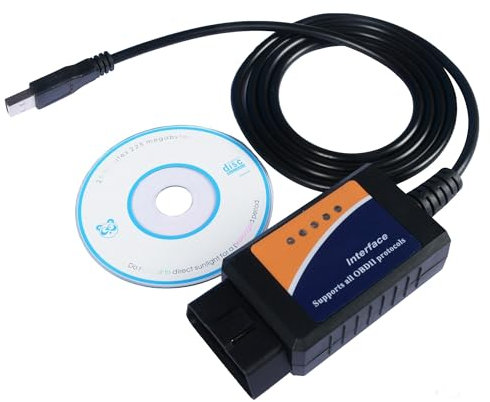 Dezanyc Elm 327 OBD2 Adaptateur USB 327 OBDII avec Outil de Scanner PIC18F25K80