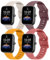 Oumida 4 Pièces Bracelet compatible avec Amazfit GTS 4/GTS 4 Mini, GTS 3/GTS 2/GTS 2e, 20mm Silicone Souple Bracelet pour Amazfit Bip 3/Bip 3 pro/Bip U/Bip S, Pack E