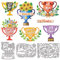GLOBLELAND Blumen Trophäen Papierpräge Stanzschablonen Set Pokale Handwerk Stanzmaschine Schablonen Sonnenblumen Blätter Metall Stanzschablone Set für Kartenherstellung DIY Papier Handgefertigtes