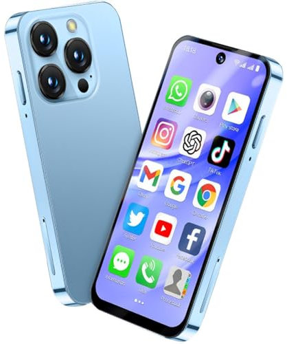 Hipipooo 4G mini smartphone, dual SIM, 3.88-inch screen, 2.0+5.0MP dual camera, 1950mAh battery, Android 12 mini Phone for kids(3GB+32GB,Blue)