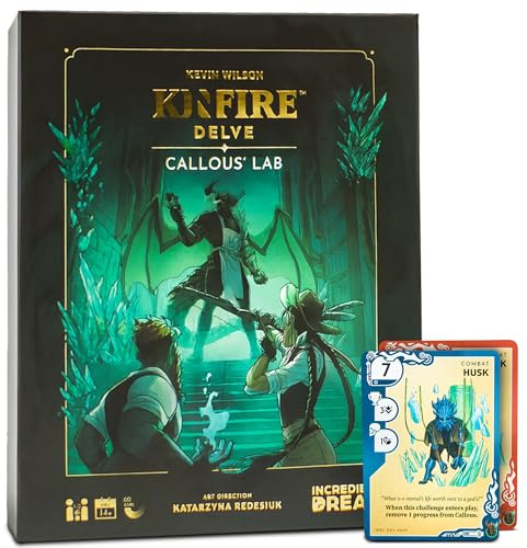 Incredible Dream Kinfire Delve: Callous' Lab | Snabbt kooperativt kortspel till bordet | Prisvärt, strömlinjeformat fantasyäventyr | Åldrar 14+ | Tillverkad