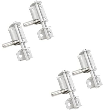 Mikikit 2 Set Vecchio Fermo Sinistro E Destro Serrature Serratura A Catenaccio Serratura Garage Serratura Per Porte Blindate Chiavistello Della Serratura Della Porta Silver 2 Pezzi * 2