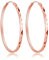Estrellique 925 Sterling Silver Hoop Earrings for Women, Ear Rings Large Hoop 40mm Diameter, Hypoallergenic Huggie Lightweight Round Circle Earring, Rose Gold Ear Jewellery Presents for Mother's Day