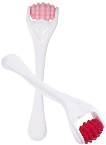 Ipetboom 2stücke Silikonmassagegerät Für Gesicht Und Augen Mini-gesichtsrolle Als Schönheitswerkzeug Wiederverwendbar Für Hautpflege Leicht Zu Tragen Bedienen