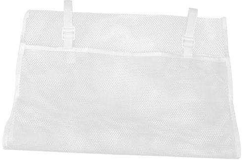 ifundom Hängende Aufbewahrungstasche Für Windeln Und Kleidung Wandmontierte Netz-Organizer-Tasche Weiß Mit Verstellbaren Riemen Für Einfachen Zugriff Und Praktische Nutzung
