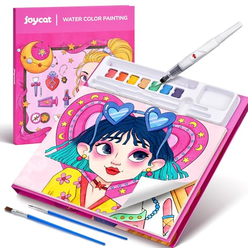 JoyCat Paint with Water Coloring Books for Toddlers (Rose Red) | Watercolor Painting Set for Kids Ages 3-5 & 4-8, Arts & Crafts Drawing Activity Travel Toy, Birthday Gifts for Boys & Girls