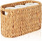 Panier de Rangement Tissé en Jacinthe d’Eau, Matériaux Naturels Tissés à la Main, Rangement de Papier Toilette, Organisateur d’Armoire, Panier de Rangement de Salle de Bain, Rangement de Bureau