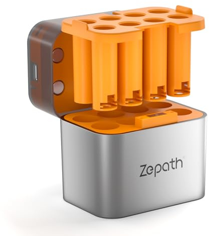 Zepath Li-ion/NI-MH Hybrid Ladegerät, LED Light ladegerät für Li-ionen/NI-MH Wiederaufladbare Batterien, Individuell Ladeget für wiederaufladbare AA AAA Akkus