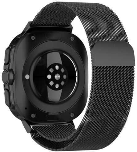 KUTEWEU Acero Inoxidable Correa para Watch 8 Classic 46mm Strap, Quick-Fit Pulsera de Metal Magnético Pulsera Correas de Repuesto para Galaxy Watch 8 40mm 44mm Brazalet (Negro)