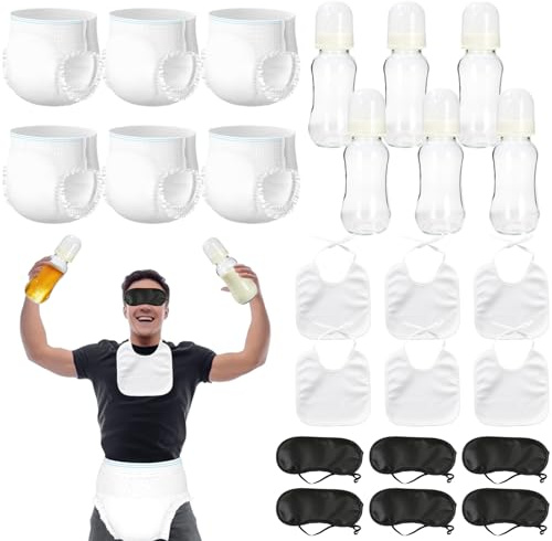 6 Sets Bottle Chug Baby Shower Games