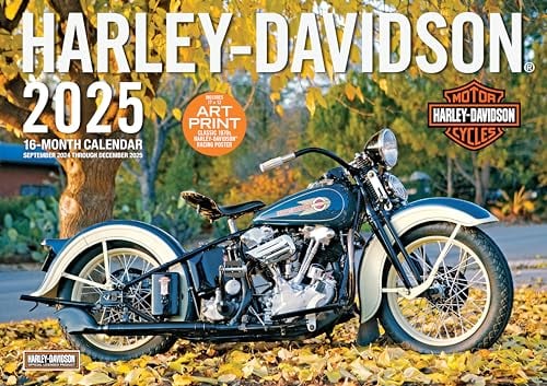 Harley-Davidson 17x12 2025: 16-Month Calendar--September 2024 through December 2025