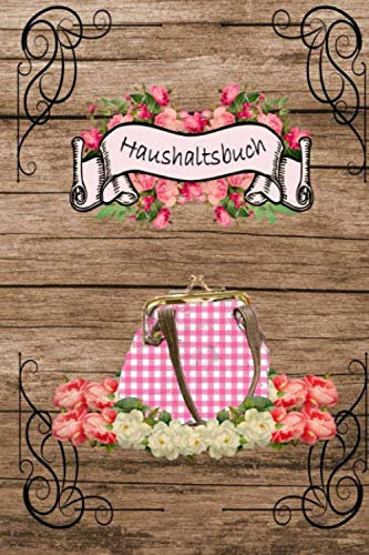 Haushaltsbuch: Finanzplaner Frauen für 12 Monate, Haushaltsbuch zum Eintragen, Design Holz