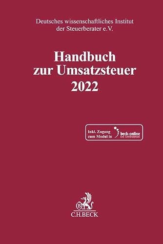 Handbuch zur Umsatzsteuer 2022. USt 2022 (Schriften des Deutschen wissenschaftlichen Instituts der Steuerberater e.V.)
