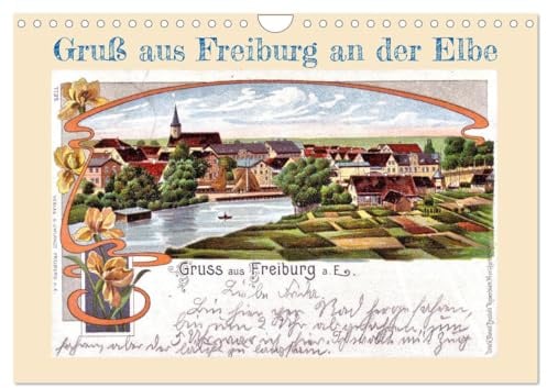 Gruß aus Freiburg an der Elbe (Wandkalender 2026 DIN A4 quer), CALVENDO Monatskalender: Historische Ansichtskarten von Freiburg an der Elbe (CALVENDO Orte)