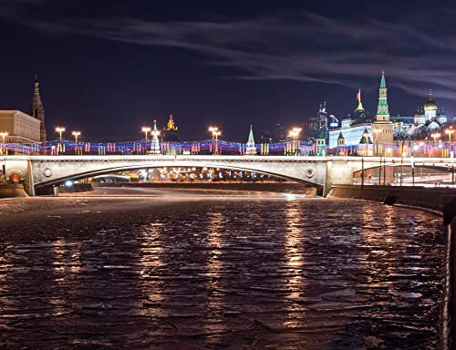 hansepuzzle 12984 - Kreml Puzzle 1000 Teile | Orte Puzzle mit hochwertiger Puzzle Aufbewahrung: Kartonbox und Wieder verschließbarem Beutel | Puzzle-Maße: 60 x 46 cm