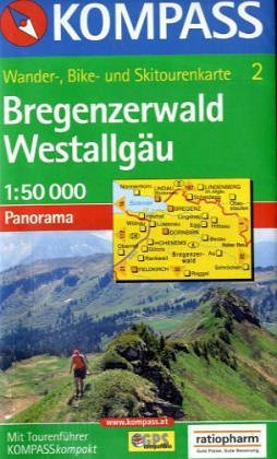 Bregenzerwald - Westallgäu: Mit Kurzführer. 1:50000 (KOMPASS Wanderkarte)