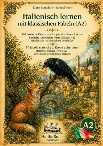 Italienisch lernen mit klassischen Fabeln (A2): 50 klassische Fabeln von Äsop und anderen Autoren Einfache italienische Texte (Niveau A2) mit deutsch, italienischem Vokabular