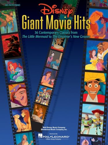 Disney Giant Movie Hits Big-Note Piano: Noten für Klavier: 36 Contemporary Classics from the Little Mermaid to the Emperor's New Groove