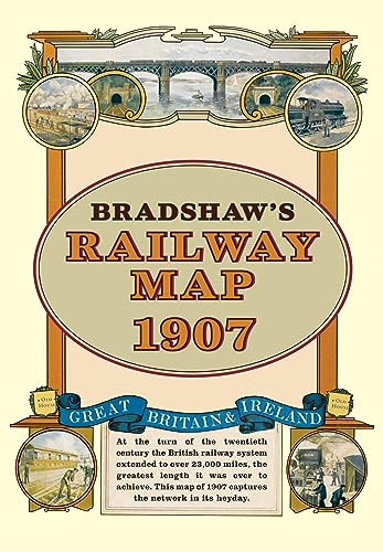 New Edition Bradshaw Railway Map 1907