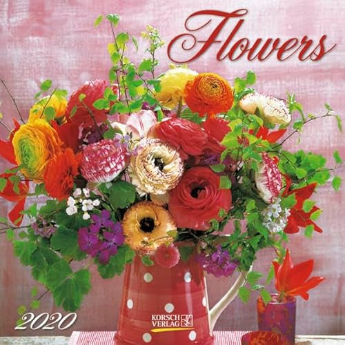 Flowers 2020: Broschürenkalender mit Ferienterminen. Blumen-Vielfalt. 30 x 30 cm - Wandkalender