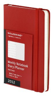 Moleskine 2012 Weekly Notebook Diary / Planner, Red (Moleskine Diaries)