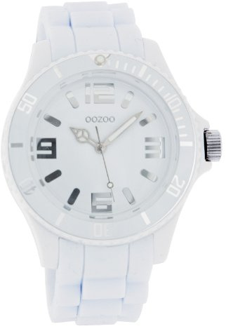 Oozoo Unisex-Armbanduhr Silicone Collection Analog Silikon weiss C4170