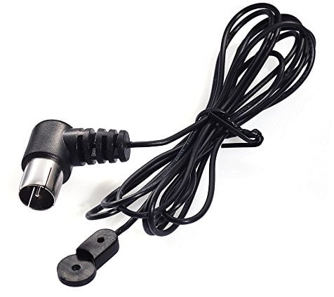 Eightwood Antenna FM Radio da interni Adattatore F Maschio Segnale Fasca Folle Antenna 75 ohm per Yamaha Sony Bose Sherwood Pioneer Oenon Panasonic Onkyo Audio Stereo Radio AM/FM radio fm