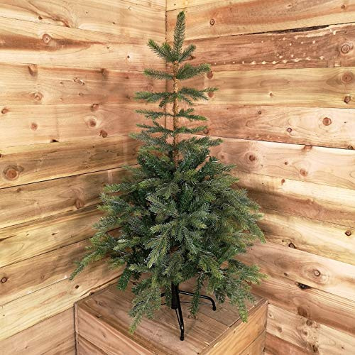 E+N Tanne Grandis Fir H:120cm Luvi-PE-Mix, 575 Tips, Ø: max.91cm, Metallständer (Ø: 35cm)