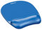Fellowes : Tapis de souris en gel avec repose-poignet, dos en caoutchouc, 8 x 9-/4, bleu