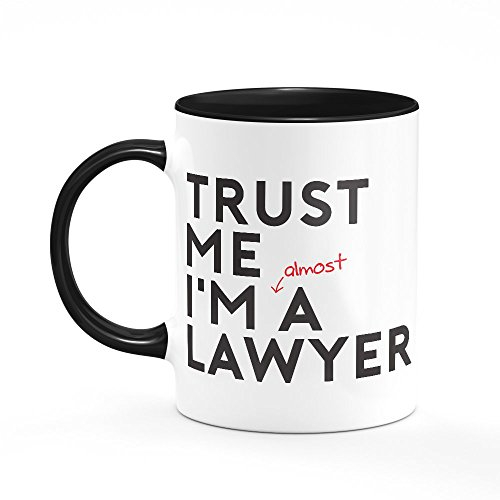 Almost a Lawyer Mug One Size Black/White Funny Trainee Lawyer Mug Law Student Uni Gift Present