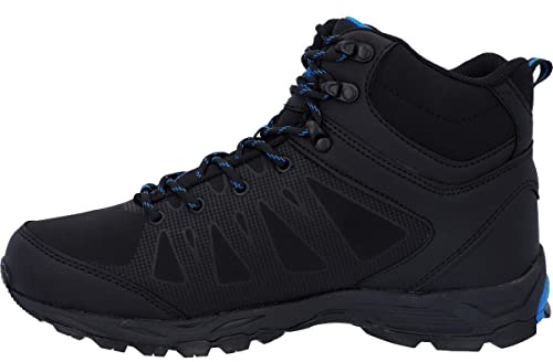 Hi-Tec Raven Mid WP, Stivali da Escursionismo Alti Uomo, Nero (Black/Blue 21), 44 EU