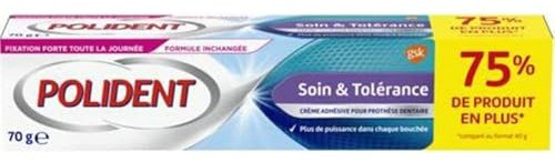Polident Adhérence Maximum + Anti-Particules Hypoallergénique 70g (lot de 3)
