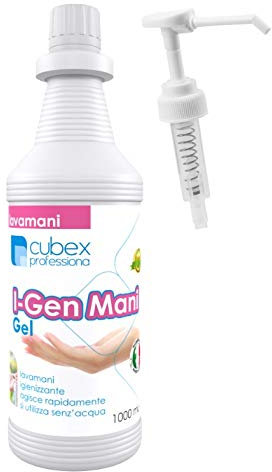 CUBEX PROFESSIONAL I-GEN MANI gel igienizzante mani 1000ml ALCOOL AL >70%+ EROGATORE PUSH-UP