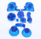 ABXY Buttons - Set di chiavi a D per Nintendo Gamecube NGC Controller (blu trasparente)