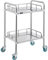 VEVOR Servierwagen Edelstahl Serving Lab Trolley 2 Böden Laborwagen Tragbar Abräumwagen Medical Dental Lab Cart Transportwagen Rollwagen Medizinisch Universalräder Zwei Fußbremsen Breite Anwendung
