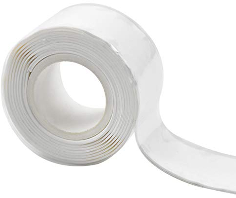 HQdeal Super Waterproof Tape, 2.5 x 100cm Strong Silicone Waterproof Repair Rubber Tapes, Insulation Tape,Self Fusing Sealing Tape for Emergency Pipe Plumbing,Hose Leaks,Wire,Electrical Cords(White)