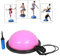 Balancetrainer Yoga Gymnastik Balance Half Ball Trainingsball Halbkugel mit Expander und Pumpe für Fitness, Stabilität, Core Trainig Pink
