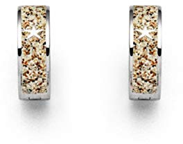 DUR Schmuck Creole Traum Strandsand, Silber 925/- rhodiniert, 15mm (O5228)