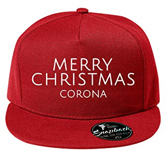 Merry Christmas Baumwolle Baseball Cap, Basecap - Unisex Cap, Sport, Reisen, Style - Baseball Cap, Mütze (Cap 479 Rot)