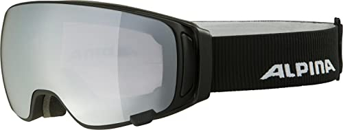 ALPINA Unisex - Erwachsene, DOUBLE JACK MAG Q Skibrille, black-matt, One Size