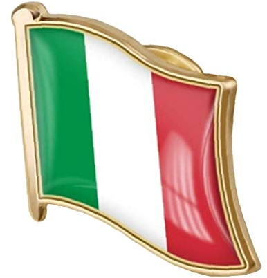1pc Italienische Flaggen-Abzeichen Metall Emaille Revers Brosche Italienische Flagge National Emblem Abzeichen Neuheit Zubehör