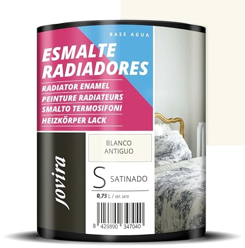 JOVIRA PINTURAS Peinture Radiateurs Décore et protège tous les types de radiateurs à eau et de tuyaux de chauffage (750 millilitres, Blanc Ancien)