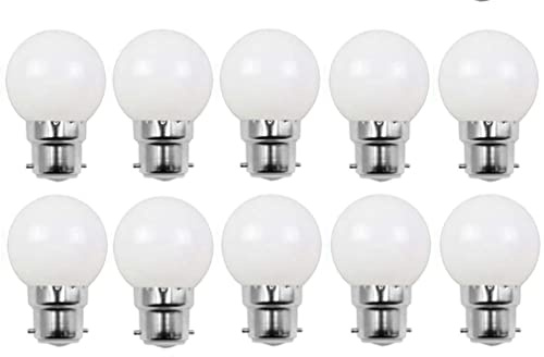 Aiwerttes 10-Pack B22 Ampoules à Baïonnette 2W G45 Mini Glof Ampoules LED (Équivalent 20W) Ampoule Blanc Chaud 220V Coloré Efficace pour la Décoration de Fête