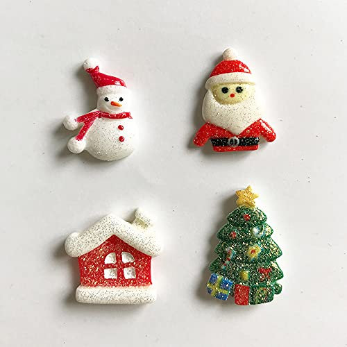 DPXWCCH 4 Stück Weihnachtsstil Cover Minder zum Diamantmalerei, magnetisch Schneemann Weihnachtsmann Weihnachtsbaum Abdeckungshalter,5D Diamant Kunst Werkzeug Zubehör