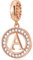 CHAWIN Initial A Letter Charms, Alphabet Charms Rose Gold, Authentic 925 Sterling Silver Charms fit Pandora Charm Bracelets, Necklace, Circle Dangle Gift for Women, Girls, Sparkling Clear Stones