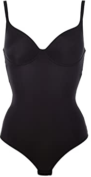 LORMAR 1 Pezzo Body Mousse con Coppa Preformata e Ferretto in Microfibra - Coppa B-C, Nero 3C