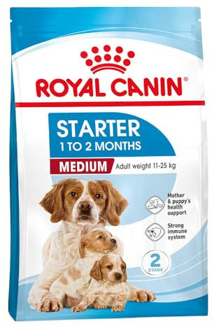 ROYAL CANIN Medium Starter Mother & Babydog Dry Food – For Medium Adult Mothers and Weaning Puppies – 15kg Bag