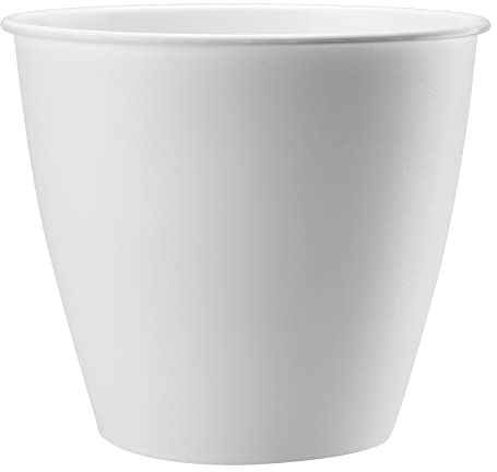 VERDENIA Azalia Macetero Ligero para balcón, Maceta Decorativa para Plantas para Interior y Exterior, Maceta de plástico, Redonda, Muchos Colores, 17 cm, Color Blanco