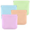 Savita 4pcs Pocket Cosmetic Bag Squeeze Top, Waterproof Portable Mini Travel Makeup Bag No Zipper Pocket Makeup Bags for Cosmetics Earphones Jewelry Storage (Light Colors)