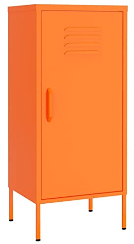 vidaXL Storage Cabinet Orange 42.5x35x101.5 cm Steel